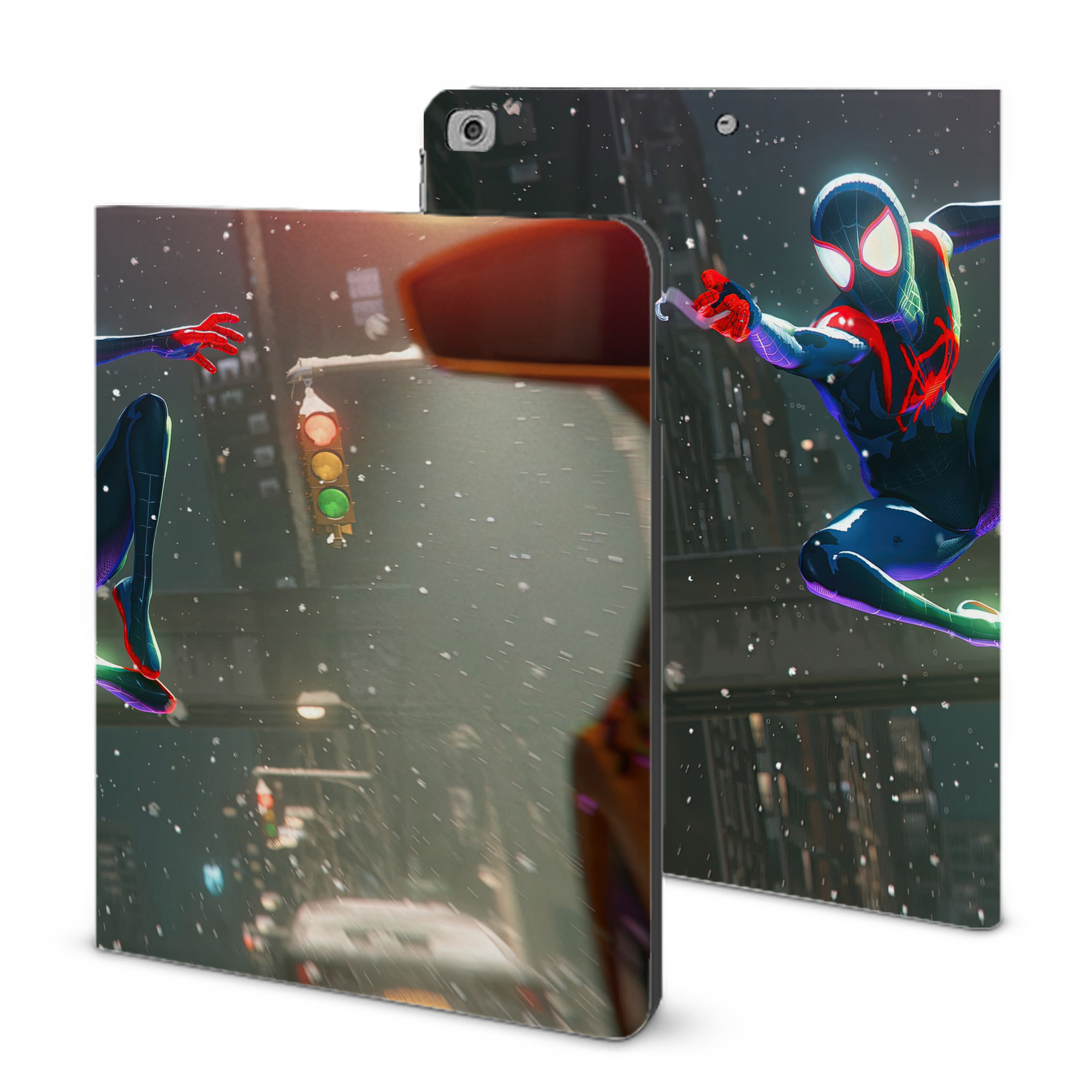 （画像用） Spider Man スパイダーマン IPad ケース ブック型 PUレザー TPU 耐衝撃 軽量 薄型 ペン収納なし 全面保護 IPad 各モデル対応